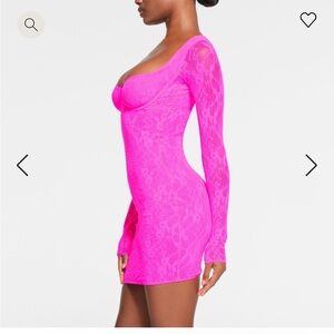 LINED LONG SLEEVE UNDERWIRE DRESS